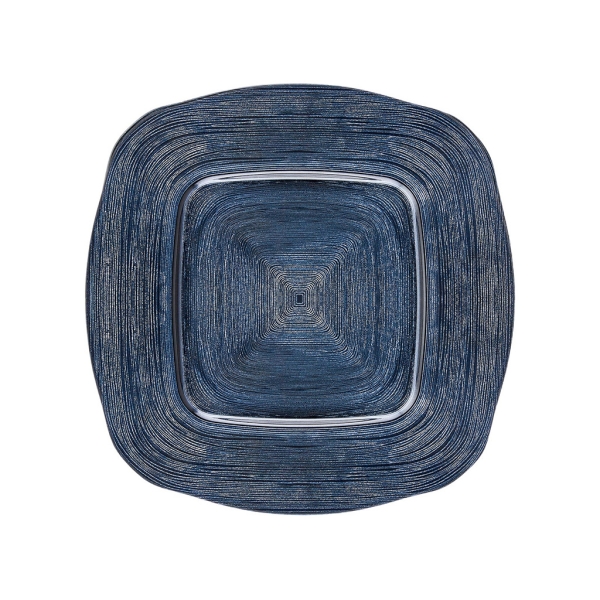 Premium Square Service Plate 34 cm - Blue