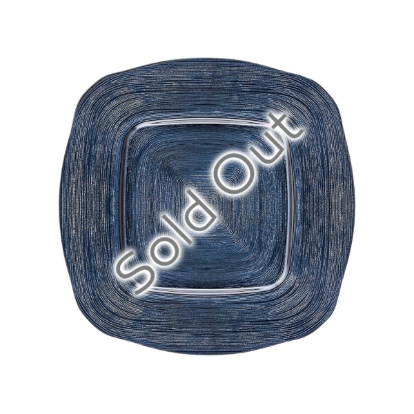 Premium Square Service Plate 34 cm - Blue