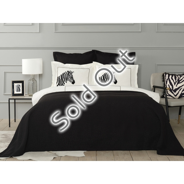 3 Pieces Nila Double Bedspread Set 250 x 240 cm - Black