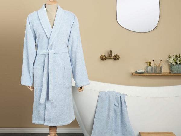 2 Pieces Defy Bathrobe Set L/XL - Blue