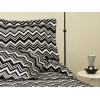 3 Pieces Wave Double Bedspread Set 230 x 240 cm - Black