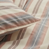 4 Pieces Tahara Double Yarn Dyed Duvet Cover Set 200 x 220 cm - Terracotta