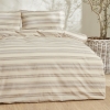 4 Pieces Tahara Cotton Double Yarn Dyed Duvet Cover Set 200 x 220 cm - Beige