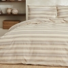 4 Pieces Tahara Cotton Double Yarn Dyed Duvet Cover Set 200 x 220 cm - Beige