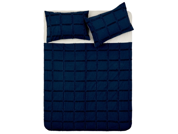 2 Pieces Liberty Young Single Duvet Cover Set 160 x 240 cm - Navy Blue