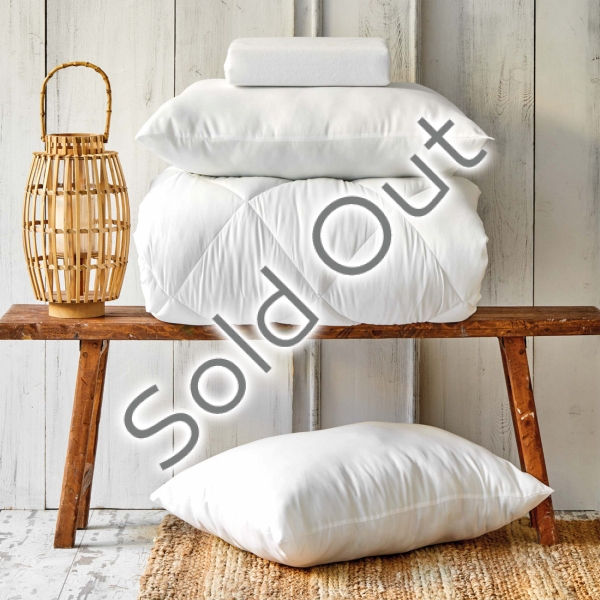3 Pieces Microfiber Soft Double Quilt and Pillow Set 195 x 215 cm - White