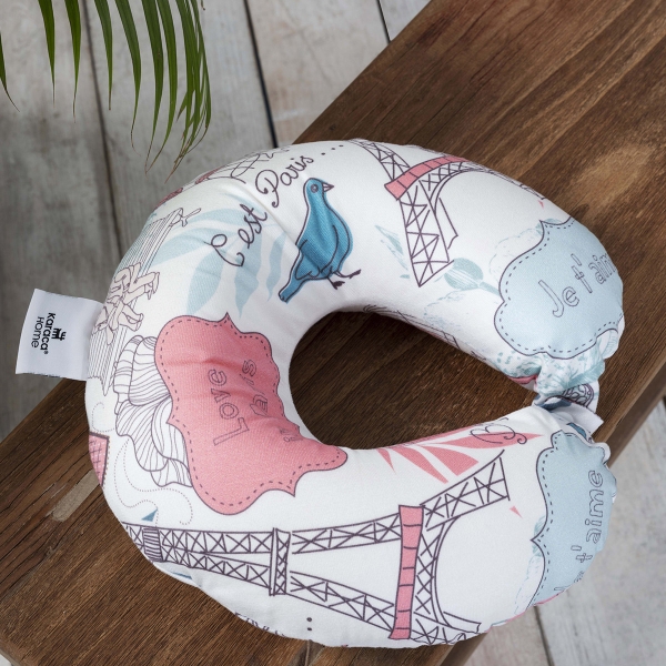 Birdy Comfy Neck Collar Pillow 30 x 30 cm - White