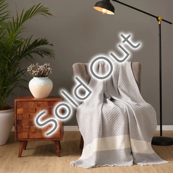 Wilma Throw Blanket 130 x 170 cm - Grey