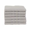 6 Pieces Road Cotton Face Towel Set 50 x 90 cm - Grey