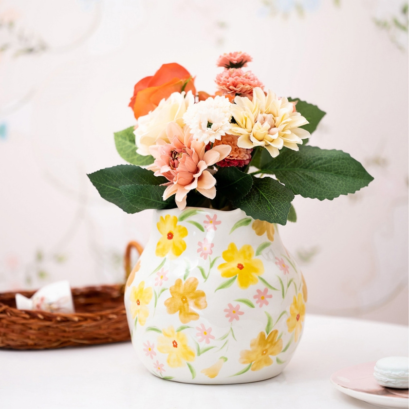Spring Flower Patterned Vase 17.5 x..