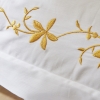 6 Pieces Nora Bamboo Embroidered Double Duvet Cover Set 200 x 220 cm - Yellow