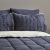 4 Pieces Star Cozy Double Bedspread Set 200 x 220 cm - Navy Blue