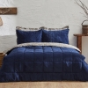 4 Pieces Celina Double Quilt Set 195 x 215 cm - Navy Blue