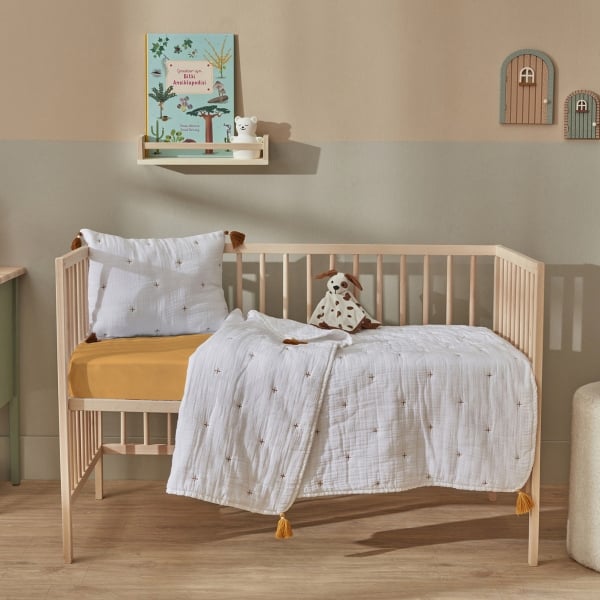 3 Pieces Lalin Baby Muslin Comfort Sleeping Set 100 x 150 cm - White