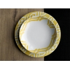 24 Pieces Zeugma Porcelain Dinner Set - Grey / Yellow