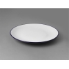 24 Pieces Yasemin Porcelain Dinner Set - White / Navy Blue