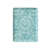 18 Pieces Tan Porcelain Dinner Set - White / Turquoise