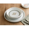 20 Pieces Moderna Porcelain Dinner Set - Green / Orange
