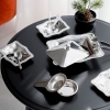 28 Pieces Chain Plain Tea Set ( No Glass ) - Silver