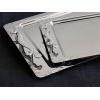 Lalezar Mirror Finish Tea Tray 48 x 31 Cm ( 1.2 mm ) - Silver