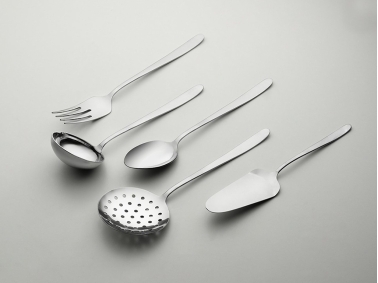 5 Pieces Sultan Mirror Finish Service Set - Silver