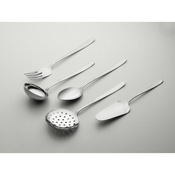 5 Pieces Sultan Mirror Finish Service Set - Silver