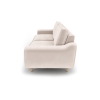 Klem Triple Velvet Sofa Wooden Leg 224 x 91 x 84 cm - Ecru