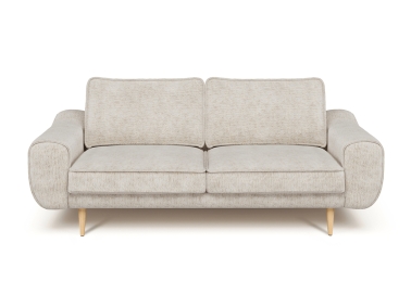 Klem Double Sofa Natural Texture Wooden Leg 198 x 91 x 84 cm - Beige