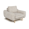 Klem Single Sofa Natural Texture Wooden Leg 108 x 91 x 84 cm - Beige