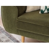Klem Single Sofa Velvet Wooden Leg 108 x 91 x 84 cm - Khaki