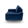Klem Single Sofa Velvet Wooden Leg 108 x 91 x 84 cm - Midnight Blue