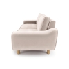 Klem Double Sofa Velvet Cylinder Wooden Leg 198 x 91 x 84 cm - Ecru