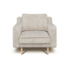 Klem Slim Single Sofa Natural Texture Wooden Leg 94 x 91 x 84 cm - Beige