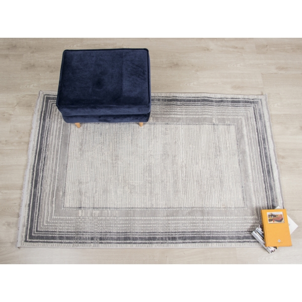 Framy 80 x 150 cm Carisma Zymta Decorative Machine Carpet - Off White / Light Grey / Grey