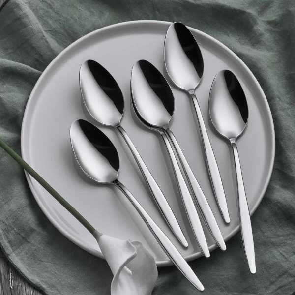 12 Pieces Assos Dinner Spoon Set 3 mm - Silver