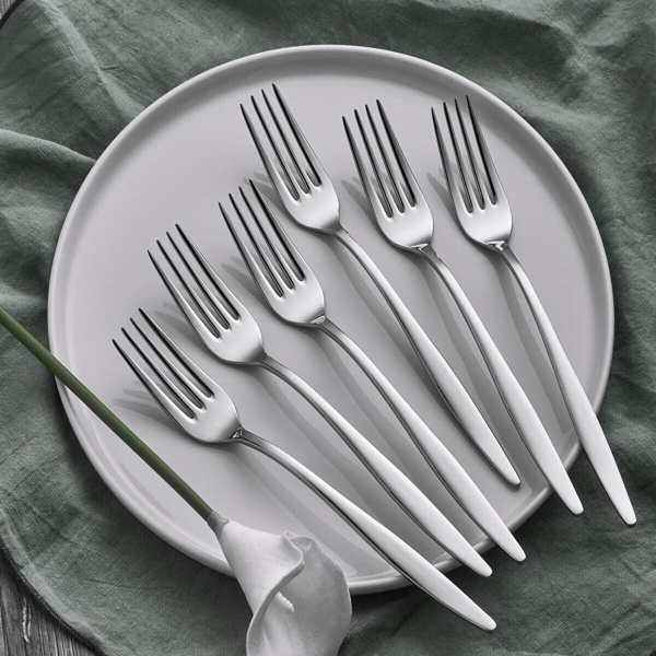 12 Pieces Assos Dinner Fork Set 3 mm - Silver