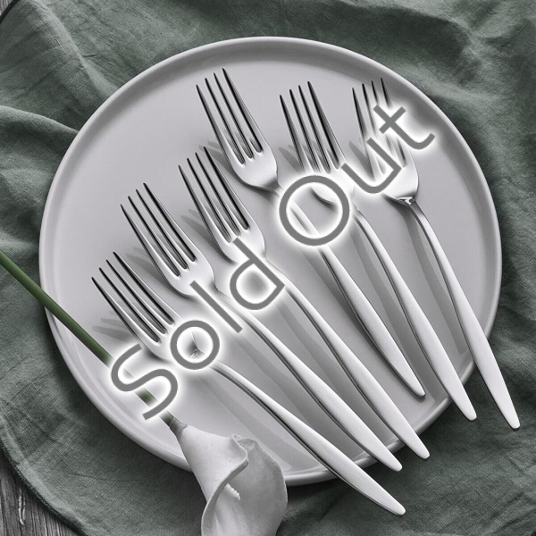 12 Pieces Assos Dinner Fork Set 3 mm - Silver