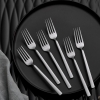 12 Pieces Olympos Dessert Fork Set 2.5 mm - Silver