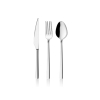 12 Pieces Olympos Dinner Spoon Set 3 mm - Silver