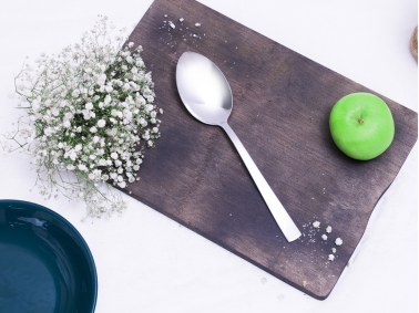 Deniz Mirror Finish Gel. Vacuum Service Spoon 2.5 / 241 mm - Silver