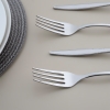 12 Pieces Sapphire Dinner Fork Set 3 mm - Silver