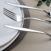 12 Pieces Pera Dinner Fork Set 3 mm - Silver