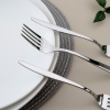 12 Pieces Pera Dinner Fork Set 3 mm - Silver