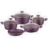 9 Pieces Wilma Cookware Set - Purple