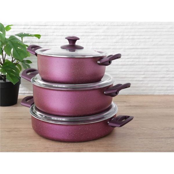 7 Pieces Fred Cookware Set - Fuchsia