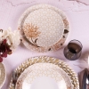 24 Pieces Organic Porcelain Dinner Set - Honey Yellow / Cream