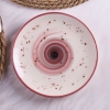 24 Pieces Sea Galaxy Porcelain Dinner Set - Plum / Pink / Cream