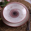24 Pieces Sea Galaxy Porcelain Dinner Set - Plum / Pink / Cream