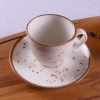 6 Pieces Reactive Porcelain Coffee Cup Set 80 ml - Multicolor