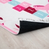 Mango Unicorn Hopscotch 120 x 180 cm Cotton Decorative Carpet - Pink / Turquoise / Dark Pink